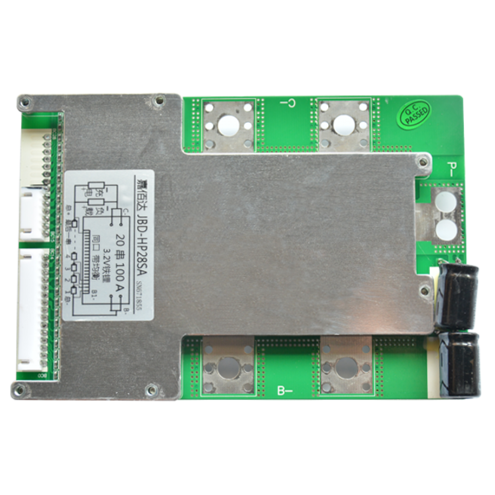 BMS плата управления аккумулятором LiFePO4 36V (43,8V) 60A 12S, симметричная 15010215