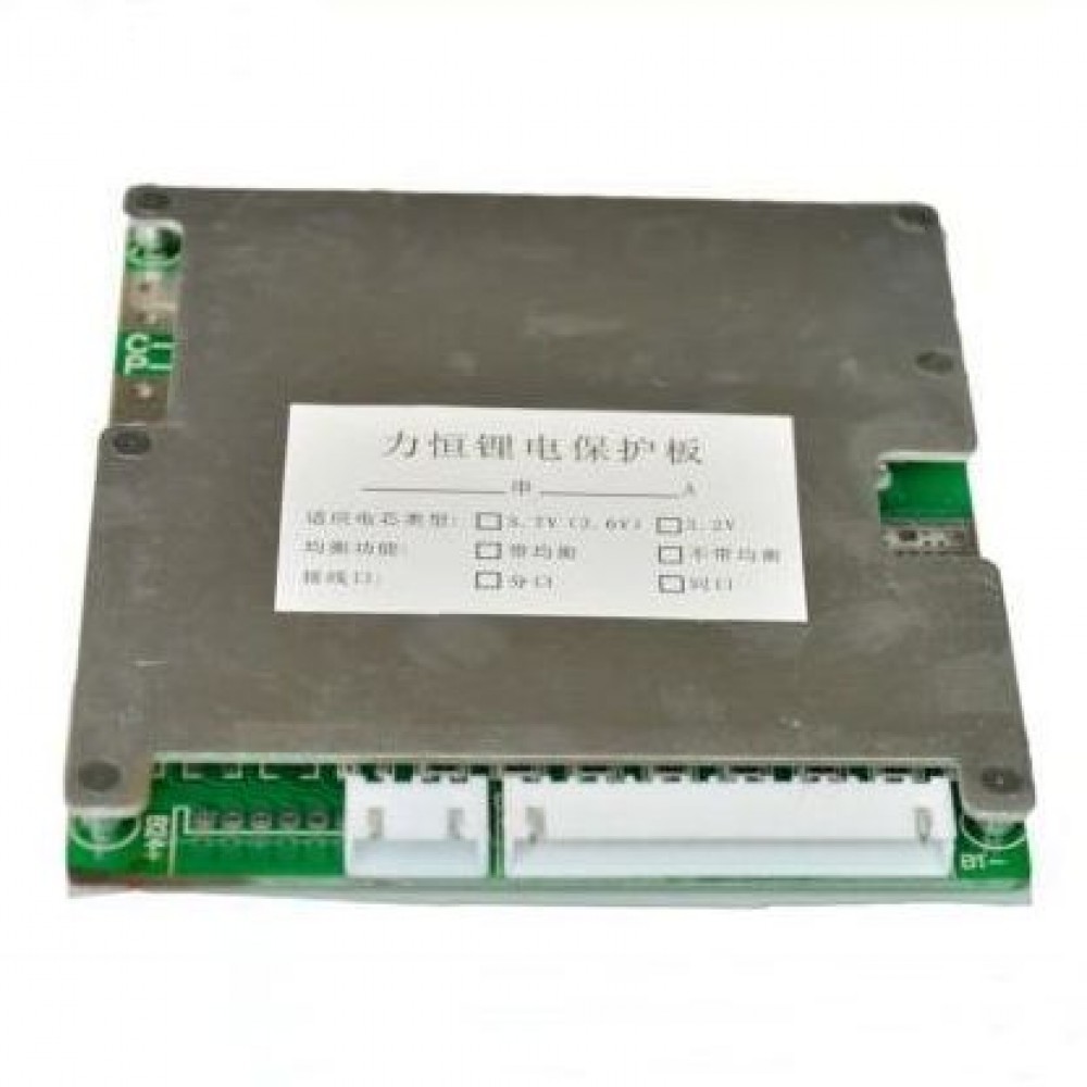 BMS плата управления аккумулятором LiFePO4 48V (58,4V) 30A 16S, не симметричная фото