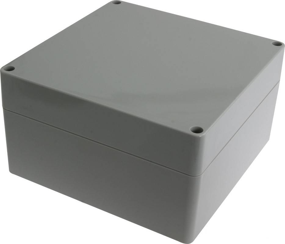 G288, Корпус для РЭА 160х160х90 мм, пластик, светло-серый фото