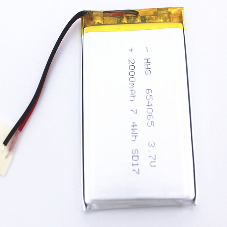 Li-pol аккумулятор 3,7V, 2000 mAh, 654065  фото