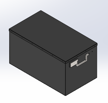 Корпус (ящик) для АКБ, стальной, черный, ТЯЖ-60, мод.1