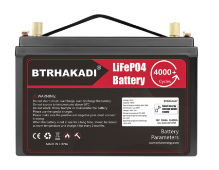 Тяговый аккумулятор LiFePO4 12 Вольт 100 Ампер*час c Bluetooth BMS