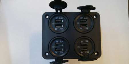 Зарядное гнездо USB+USB+USB+USB (8 портов) фото