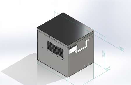 Корпус (ящик) для АКБ, стальной, черный, ТЯЖ-75, мод.1